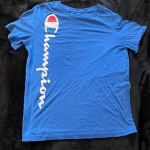 Champion Kids Short Sleeve Tee in Blue and White